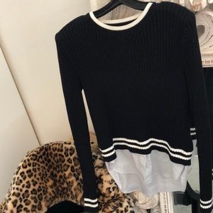 Top shop sweater with button up attached inside